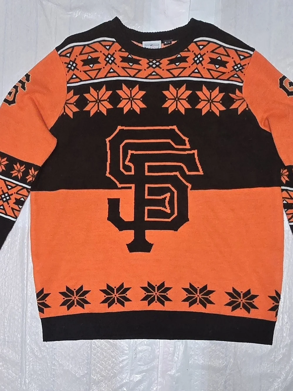 Genuine Merchandise San Francisco SF Orange and Black Crewneck Sweater